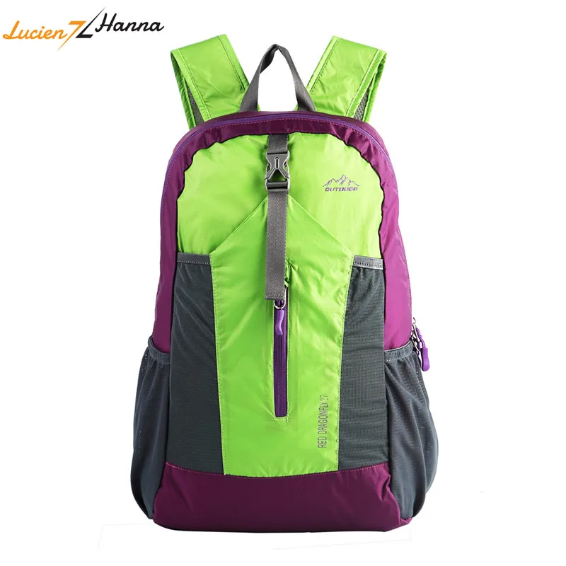 Lightweight Men Women Nylon Folding Backpacks Durable Double Shoulder Bags for Woman Summer