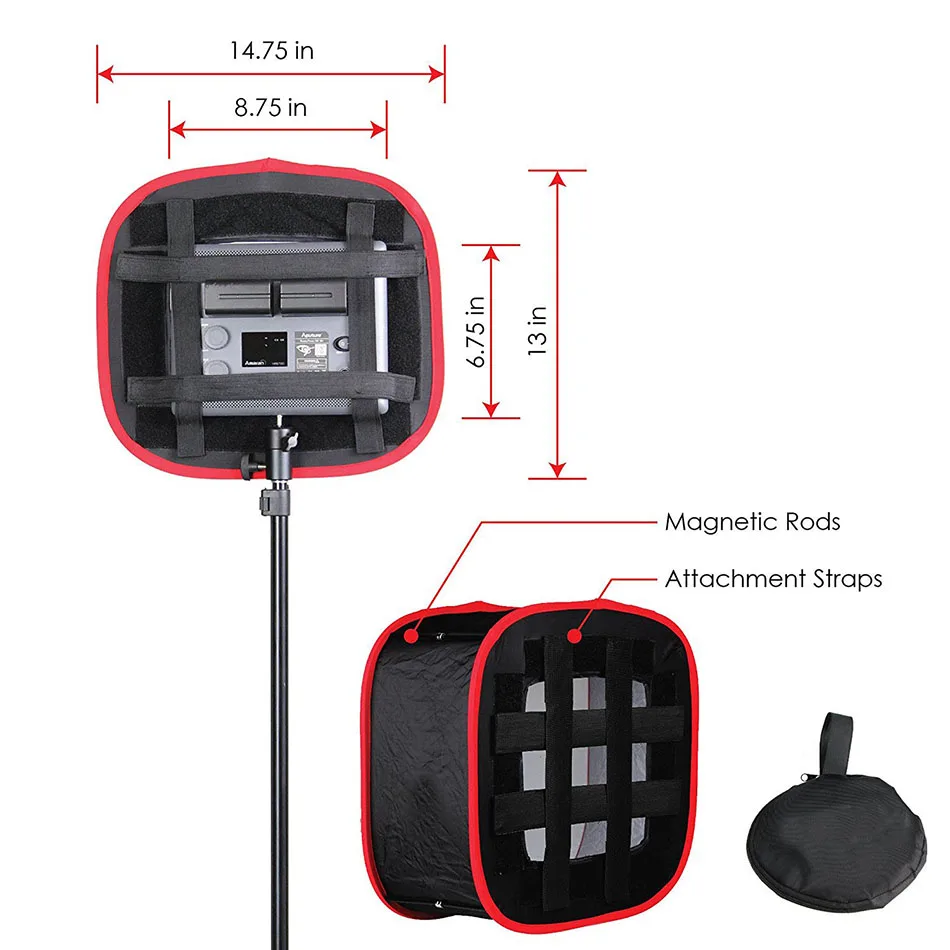 

DSLR Camera Flash LED Light Diffuser Soft Box Foldable Softbox for Yongnuo YN300 II YN-300 AIR YN-160 Photo Studio Accessories