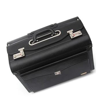 Carrylove 19″ inch pilot black travel luggage lawyer suitcase cabin hand trolley bag on wheels