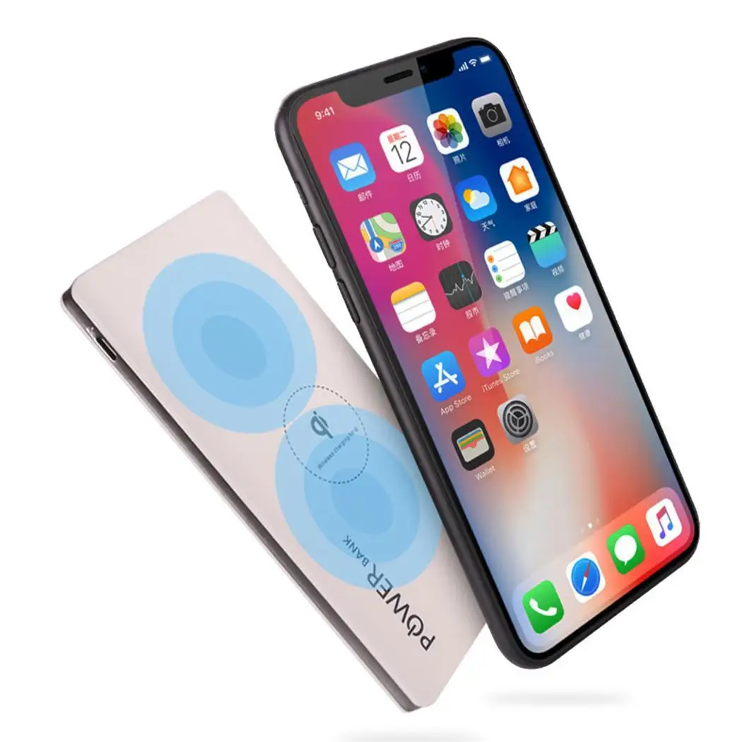 

10000mAh Wireless Power Bank Dual USB Power Bank External Bateria Pack for Mobile Phone Poverbank For Xiaomi iPhone Samsung