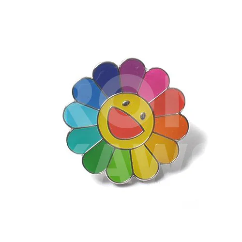 

RON KAWS kaikai kiki Murakami Takashi colorful lovely sun colorful flower brooch toy mailu
