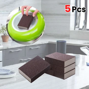 

Pokich 5Pcs Nano Diamond Sponge Remove Stubborn Rust Kitchen Accessories S/L Size Sand Sponge Cleaner