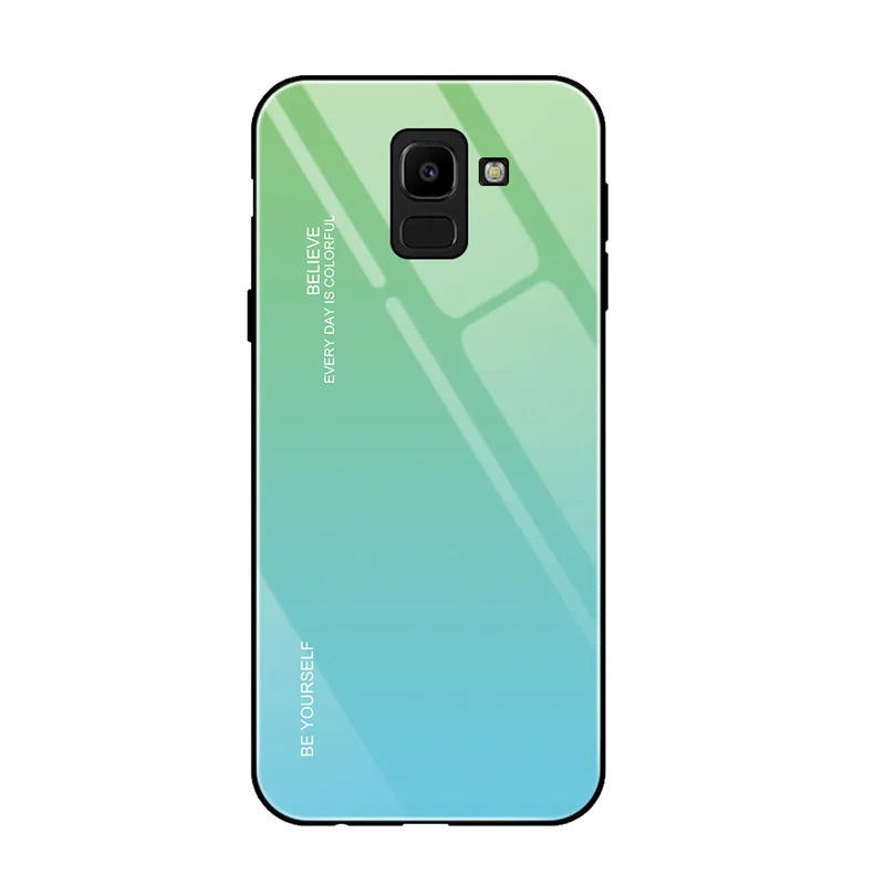 Прозрачный Для samsung Galaxy A9 J4 J6 J8 A5 A520& A7 A720 роскошный мягкий силиконовый чехол-бампер из закаленного стекла - Цвет: Прозрачный