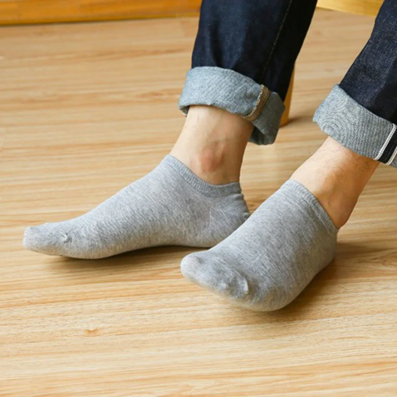 6 шт. = 3 пар/лот, весенне-летние мужские хлопковые короткие носки для мужчин, деловые повседневные однотонные короткие мужские носки, носки-Тапочки