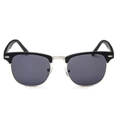 Классические полуметаллические солнцезащитные очки для мужчин и женщин, брендовые дизайнерские очки, модные солнцезащитные очки Gafas Oculos De Sol UV400 - Цвет линз: Silvergray
