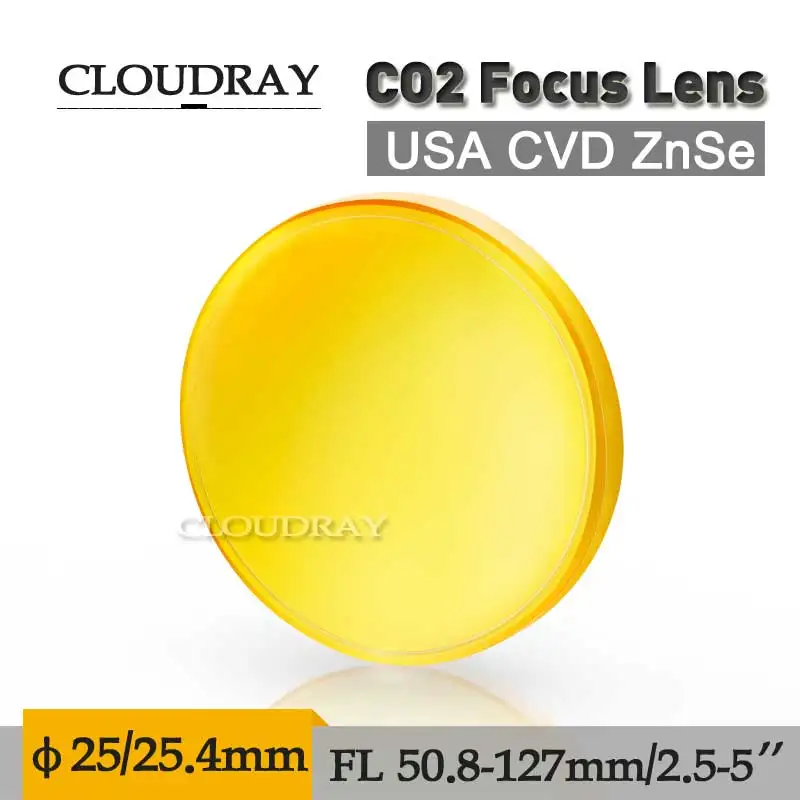 

Cloudray Co2 Lens Laser Lens Diameter 25/25.4mm USA CVD ZnSe Focus Lens 63.5mm 2.5" 127mm 5" 101.6mm 4" 50.8mm 2" 76.2mm 3"
