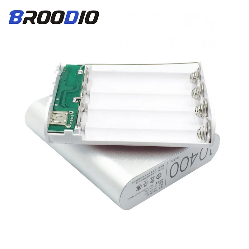 

Power Bank Case 4*18650 Mobile Phone Charger Box DIY Assembly Kit 10400mAh 18650 Charging Treasure poverbank Shell For xiaomi