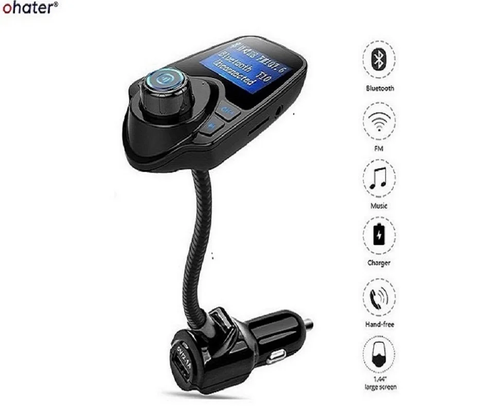 Ohater автомобиля mp3 аудио плеер Bluetooth fm-передатчик Беспроводной fm-модулятор автомобильный комплект громкой связи ЖК-дисплей Дисплей USB Зарядное устройство