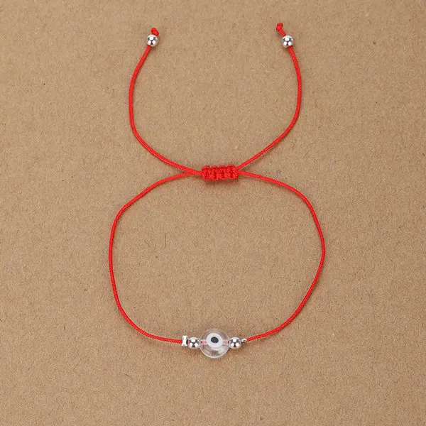 G. YCX минималистский от сглаза форма браслет от сглаза милый Регулируемый Красный веревка Лето ювелирные изделия для женщин обувь д - Окраска металла: Red