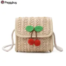 Винтаж ручной работы из ротанга плетеные сумки через плечо пляжная сумка Kawaii мессенджеры Для женщин квадратная сумка Sac A Dos