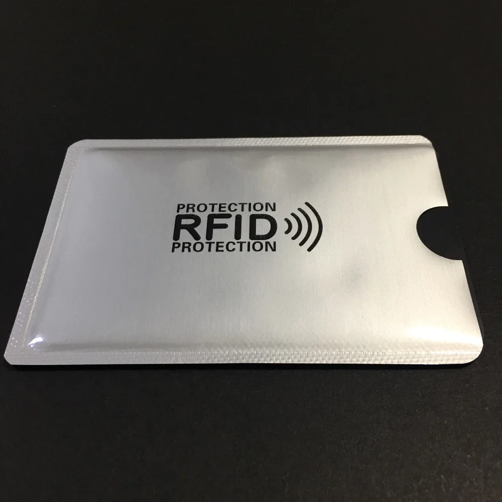 500pcs Anti Scan RFID Blocking Sleeve Credit Card case to Secure Identity ATM Debit Contactless ID Protector Holder printed