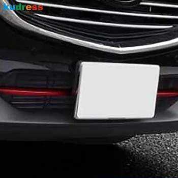 

For Mazda CX8 CX-8 2017 2018 ABS Front Bumper Grille Cover Trim Light Insert Protector Molding Garnish 2PCS
