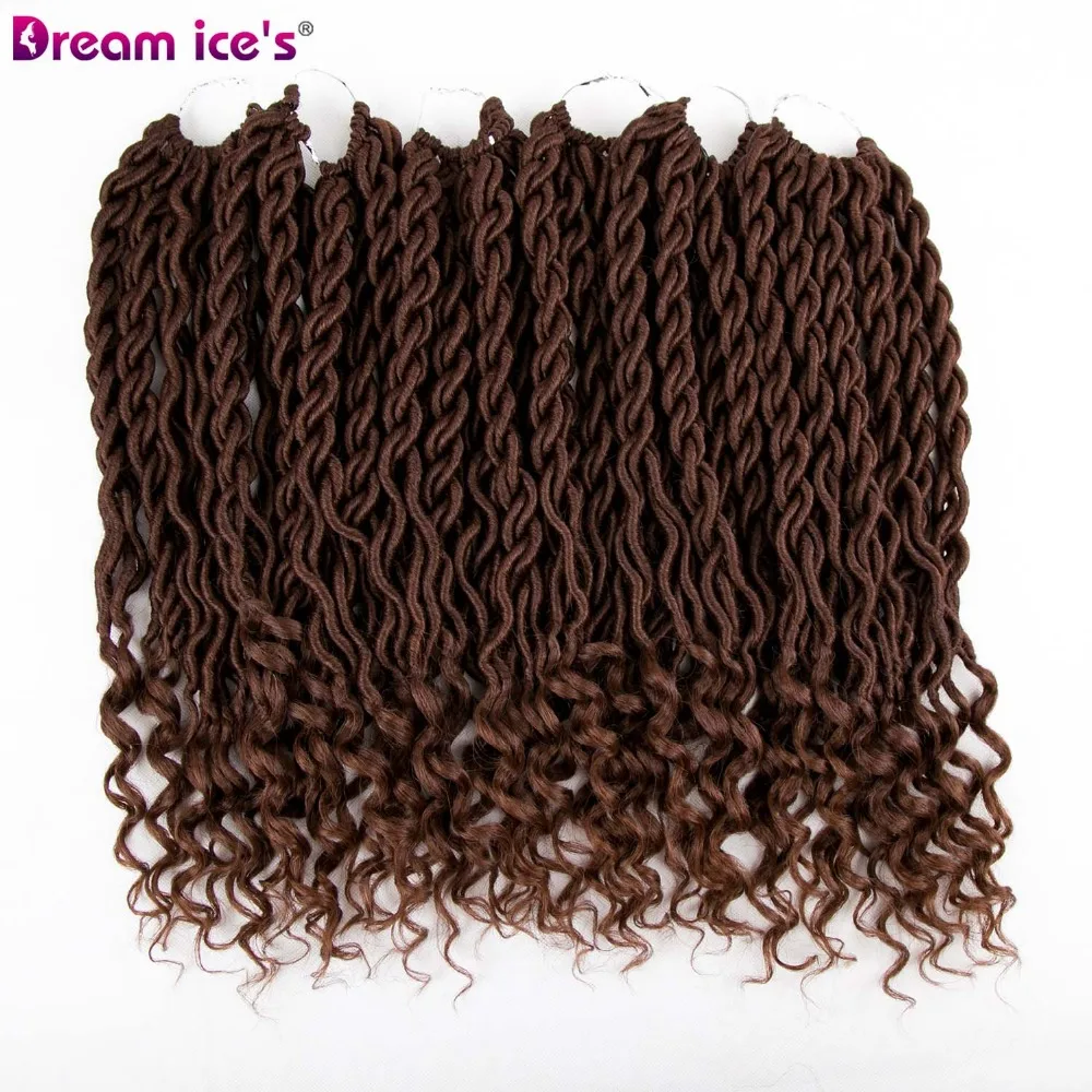 3 шт. пряди для наращивания волос Faux locs вьющиеся плетеные пряди плетение волос оптом синтетические волосы Омбре косы богемные