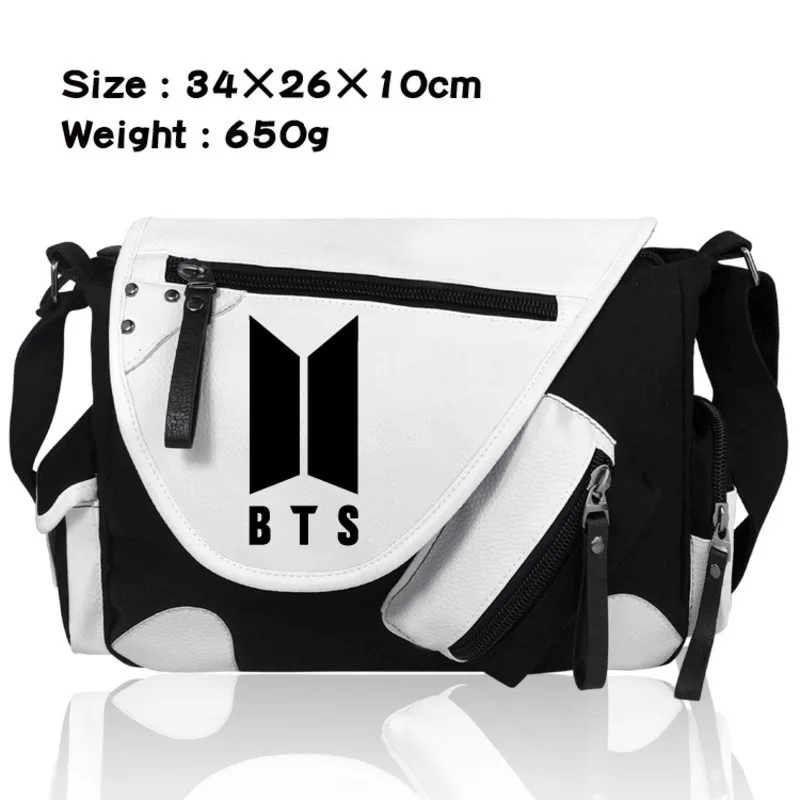 2018 New BTS Canvas Single Shoulder Messenger Bags Boys Girls School