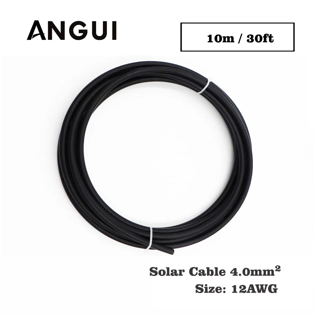 30ft/10 m x 4mm2 12AWG черный Цвет положительным провод с ПВХ-изоляцией Фотоэлектрические электрические MC4 соединительные кабели коннектор для солнечной панели