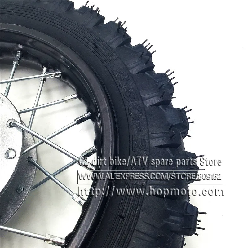 2.50-10inch Rear Tyres Steel Rims Drum Brake Wheels Rims Hub CRF50 Kayo Chinese Dirt Pit Bike motorcycle Mini Bike