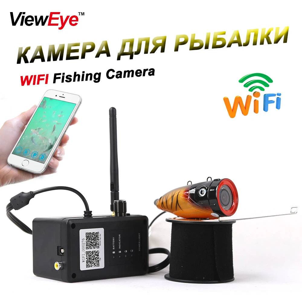 

ViewEye New 15m/30m/50m Plastic WIFI Underwater Fishing Camera Android/IOS Video Recorder Infrared Lamp Fish Finder 12pcs LED