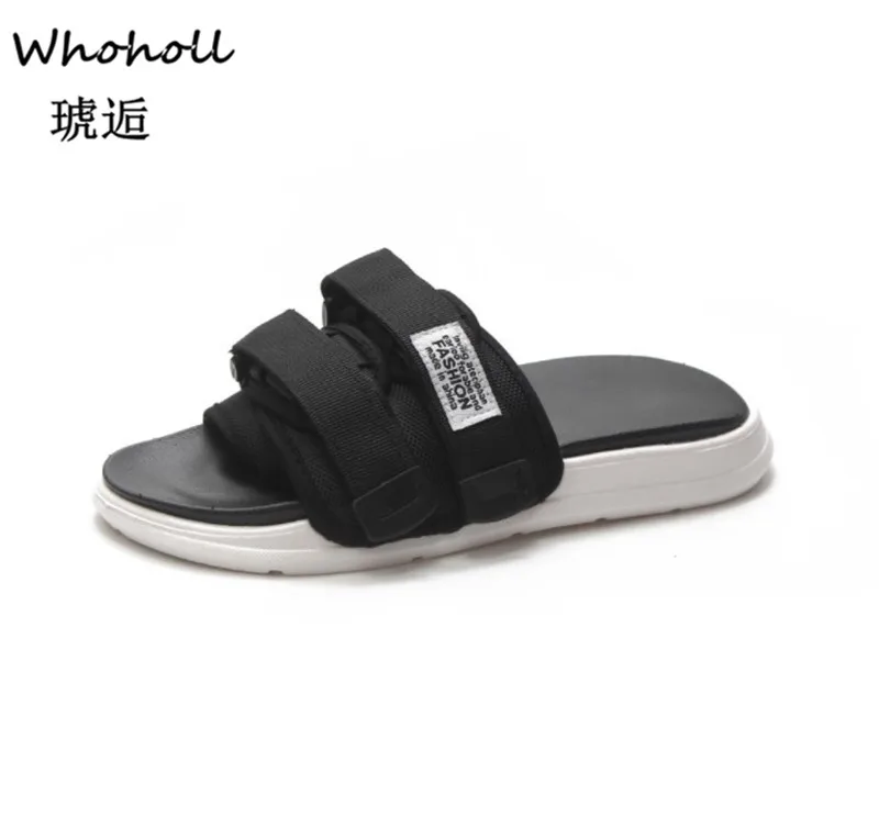 

Whoholl Brand 2019 Summer Men Slippers New Fashion Design Stretch Fabric Slides Man Outdoor Light Male Casual Slippers Size 5-10