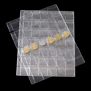 

20pcs New style 20/30/42 Pockets Clear Coins Stamp Currency Protector Insert Page Sheets Holder