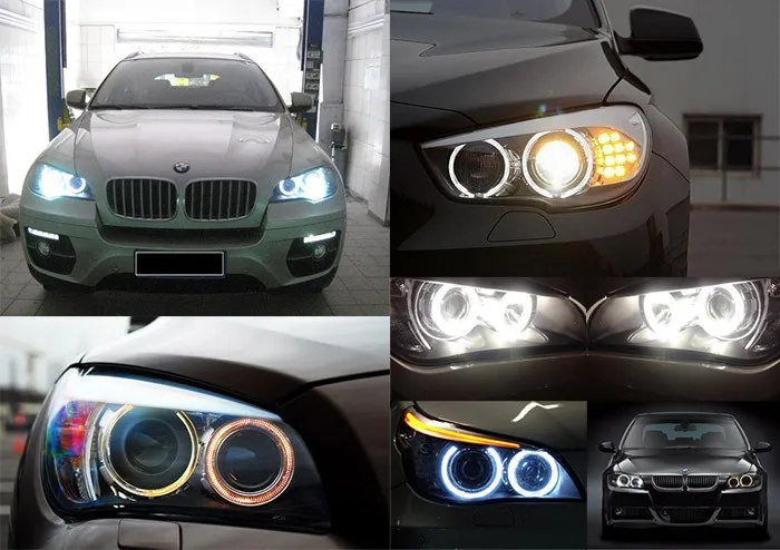 2x20 Вт Cree chip Светодиодный s LED Marker Angel eyes передняя фара для BMW E90 седан E91 универсал с
