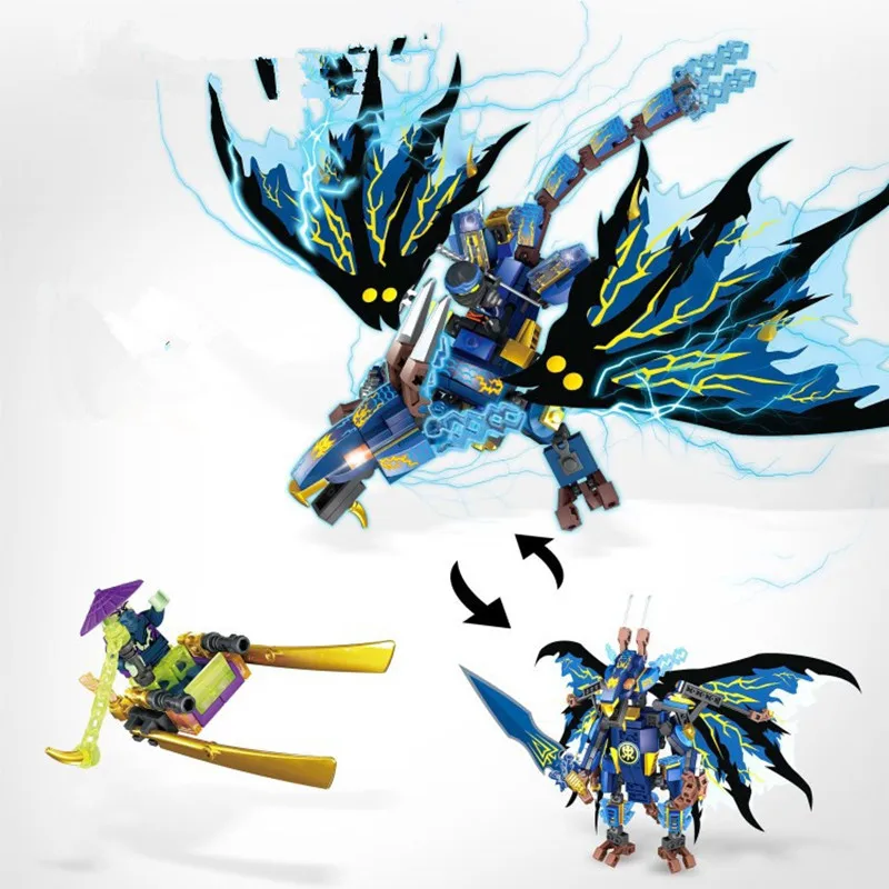 

Phantom Ninja Children's ing Assembled Building Blocks ninjago ings Flying dragon toys for children es figures