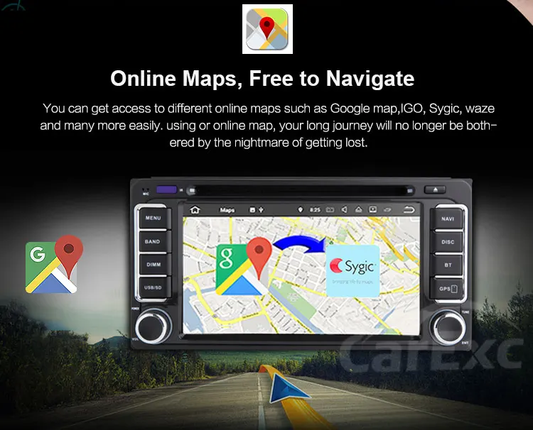 Perfect CarExc Android 9.0 OS Octa Core For Toyota Old Prado RAV4 Radio 2 Din Universal Car DVD Player With GPS Navigation 100mm*200mm 11