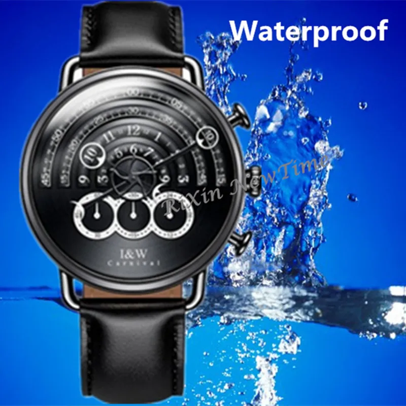  Luxury brand runway Unique design quartz men watches chronograph stop watch men clocks military fas