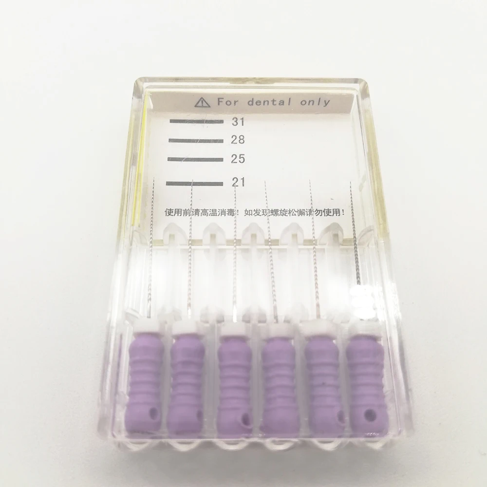6 шт. 10#-21 мм стоматологические ПроТейпер файлы корневого канала стоматологические материалы Стоматологические инструменты ручное использование нержавеющая сталь H файлы