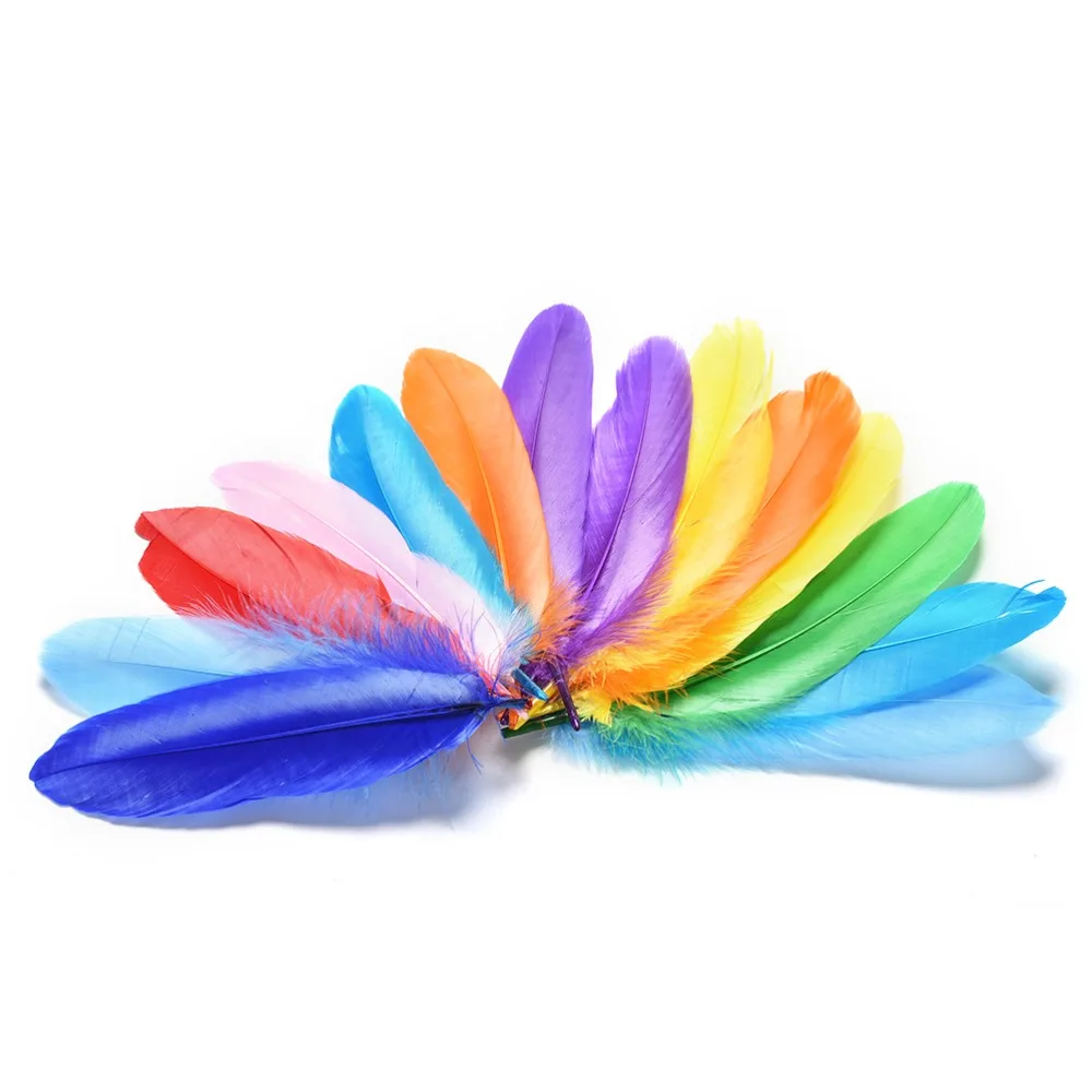 20 шт. Разноцветные перья 18 см DIY Перья домашний аксессуар для украшения знаменитостей - Цвет: mix color
