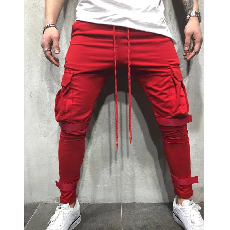 

New Brand Men Slim sports pants Fashion Pocket Cargo Pants 2019 Harem Joggers Harajuku Sweatpant Hip Hop Trousers