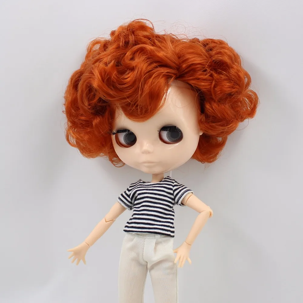 Ледяная кукла DBS Blyth 1/6 bjd для мальчика белая кожа короткий красный коричневый