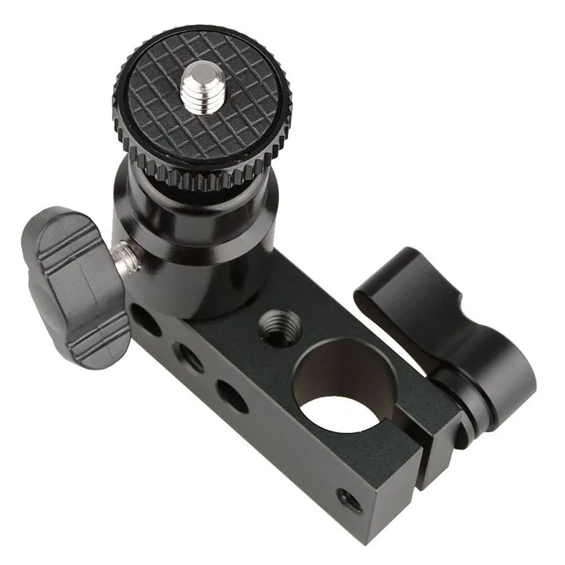 Camvate 14 Camera Tripod Ball Head Bracket Mount With 15mm Rod Clamp Support Rail System DSLR Rig For Light Monitor C1247  (4)