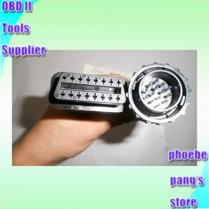 

Wholesale 50pcs High quality MB 14 Pin to OBDII OBD II OBD2 OBD-2 for Mercedes Sprinter 14pin to 16pin adapter