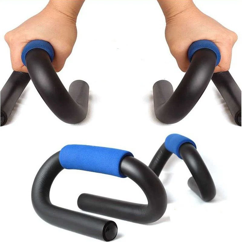 

New 1 Pair S-Shaped Push-Up Bracket with Non-Slip Foam Handle Muscle Building Chest Expander XD88