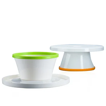 

Decorating Cake Display Cake Baking Turntable Mounted Flower The Shaft Flexible Non-slip BaseTools Plastic Frosted Surface of