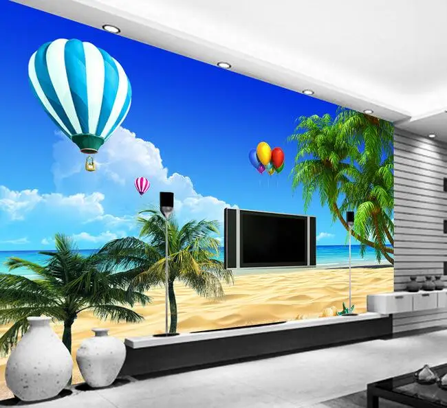 

3d wallpaper custom mural non-woven 3d room wallpaper Sandy beach island landscape painting murals photo 3d wall mural wallpaper