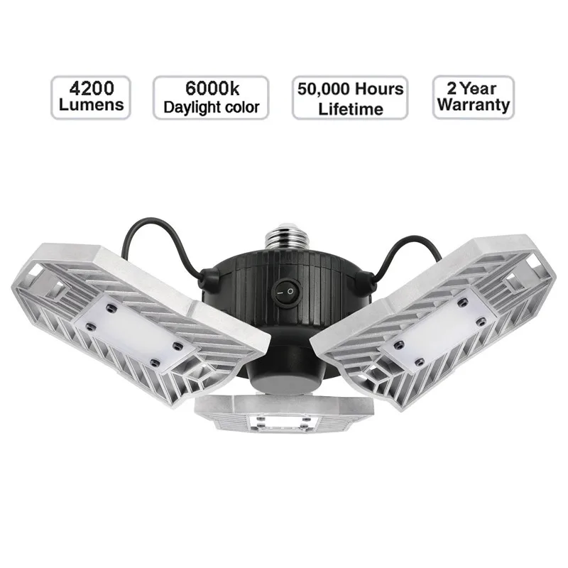 Us 499 5 50 Off 10x New 60w Motion Activated Ceiling Light For Garage Warehouse Workshop Basement High Power Led Light Bulb E26 E27 Ac 85 265v In
