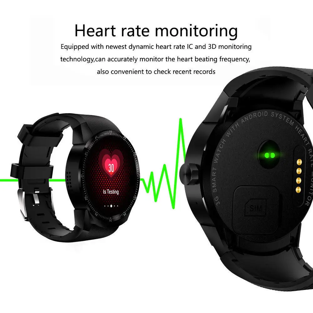 Timethinker 3G ساعة ذكية سيم بطاقة GPS الوسائط المتعددة الترفيه رسالة دفع Smartwatch مراقب معدل ضربات القلب عداد الخطى بلوتوث