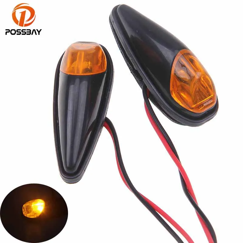 

POSSBAY DC 12V Motorcycle Turn Signals ATV Scooter Flashing Indicator Lamps Motorbike Pasted Light Universal For Kawasaki Harley