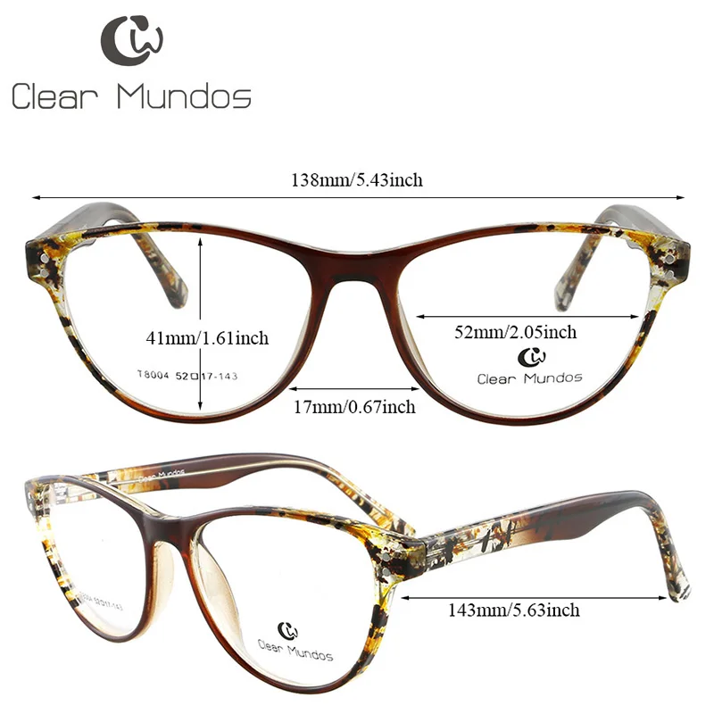 CLEAR MUNDOS Man and Women Glasses Optical Frames TR90 Glasses Cateye Frame Transparent lens Eyeware Glasses for T8004 CLEAR MUNDOS Man and Women Glasses Optical Frames TR90 Glasses Cateye Frame Transparent lens Eyeware Glasses for T8004