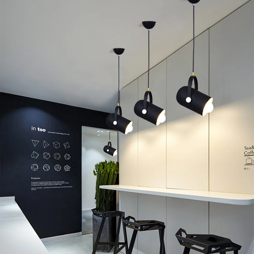 

Modern LED Pendant Lamp Aluminum Hanging Lamp Living Room Restaurant Cafe Bar Clothing Decor Angle Adjustable Luminaire Lighting