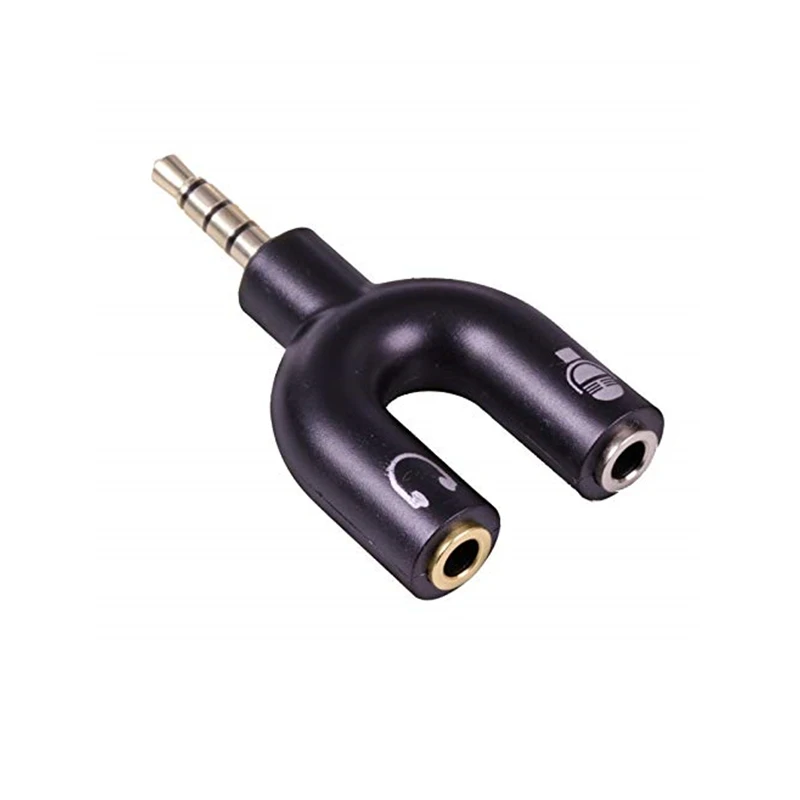 2 in 1 Splitter 3.5mm Audio Earphone aux to Female Jack headphone  microphone Mic Converters combine for Computer Notebook phone (2)