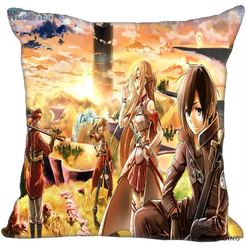 

Custom Decorative Pillowcase Asada Kirito Sword Square Zippered Pillow Cover Best Gift 35X35,40x40,45x45cm(One Side)180516-67