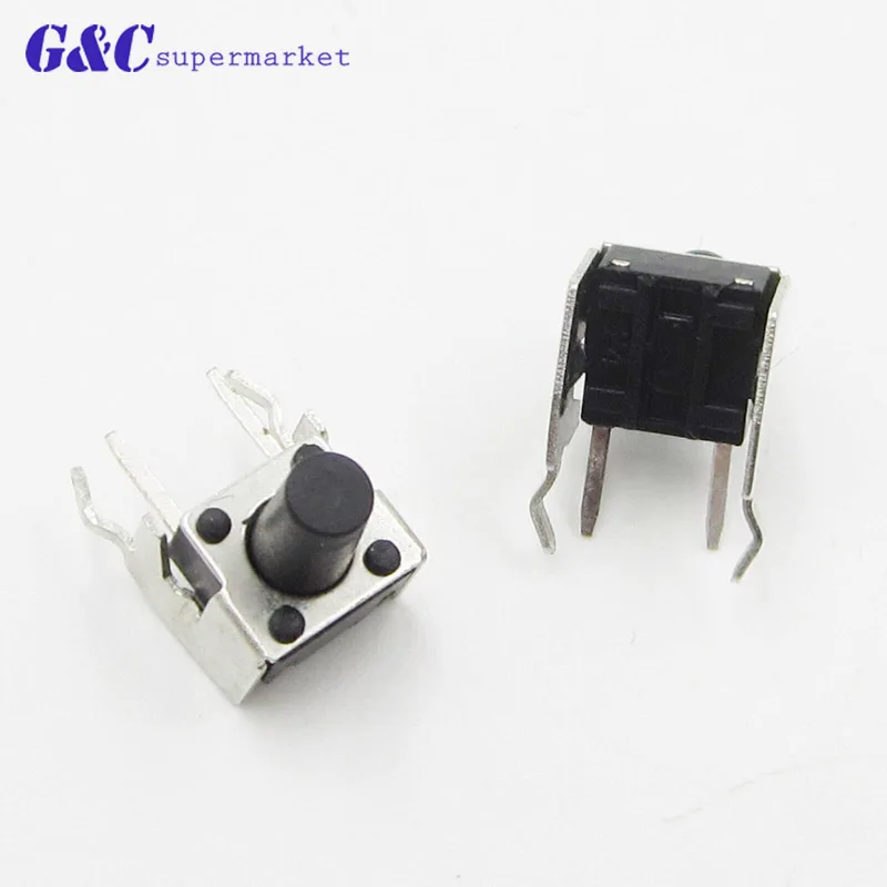 

50/100PCS Middle 2 pins 6X6x9mm 2PIN dip TACT push button switch Micro key power tactile switches 6x6x9 6*6*9MM Light touch