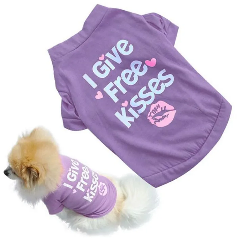 Pet Puppy Summer Shirt Small Dog Cat Pet Dog Clothes Vest T Shirt Fashion Dogs Costume Accessories Free Shipping*75