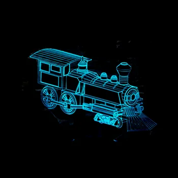 

Train Head 3d Lamp 7 Color Touch Remote Control 3d Led Visual Lamp Gift 3d Small Desk Lamp Lighting Table Lamp