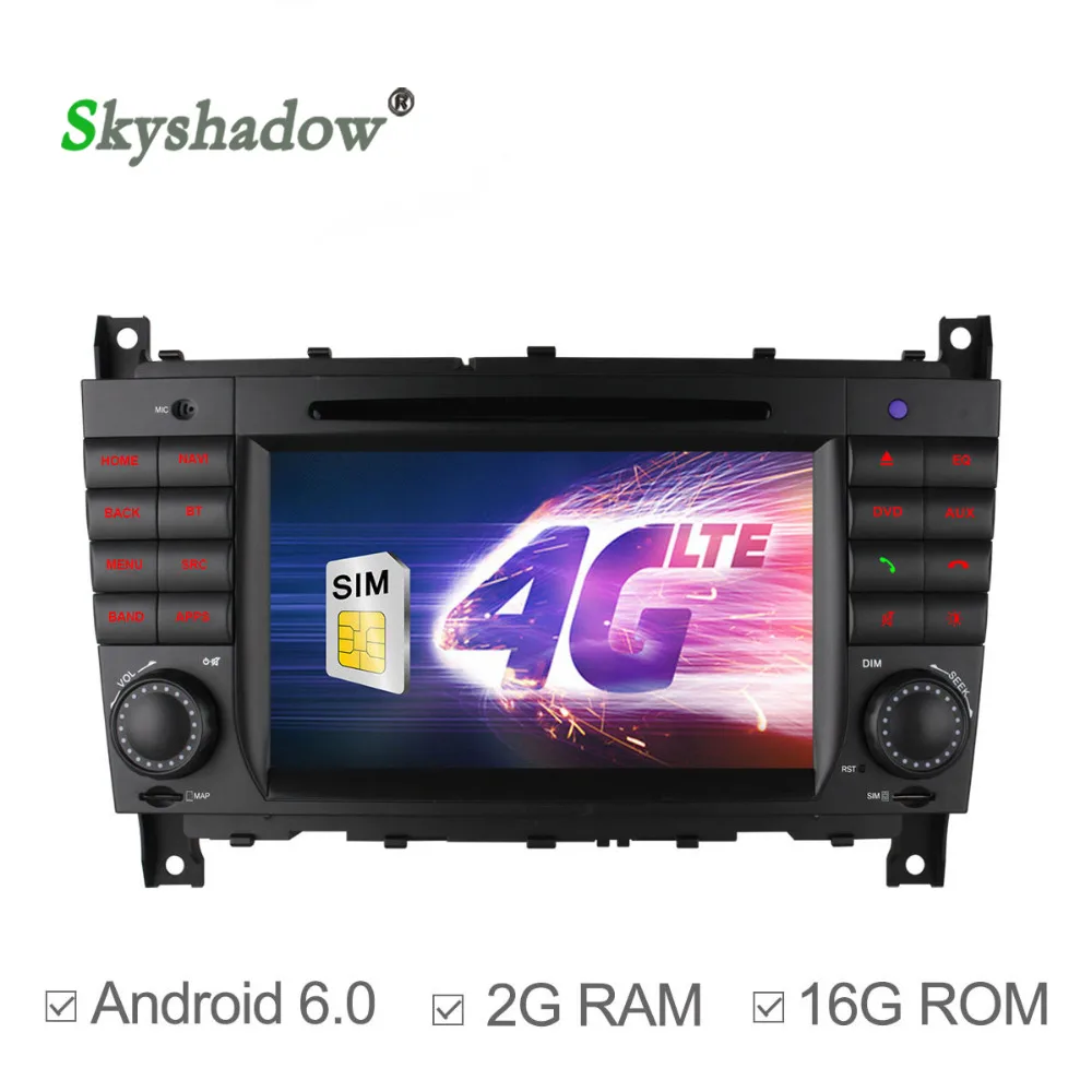 Ownice c500 4 Г SIM LTE Android 6.0 Ядра 2 ГБ RAM блютуз Автомобильный DVD игрок Радио Для Mercedes W219 W203