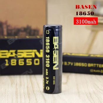 

2pcs NEW BASEN 18650 3100mah 3.7V 40A battery black High discharge rate rechargeable li-lon power batteries