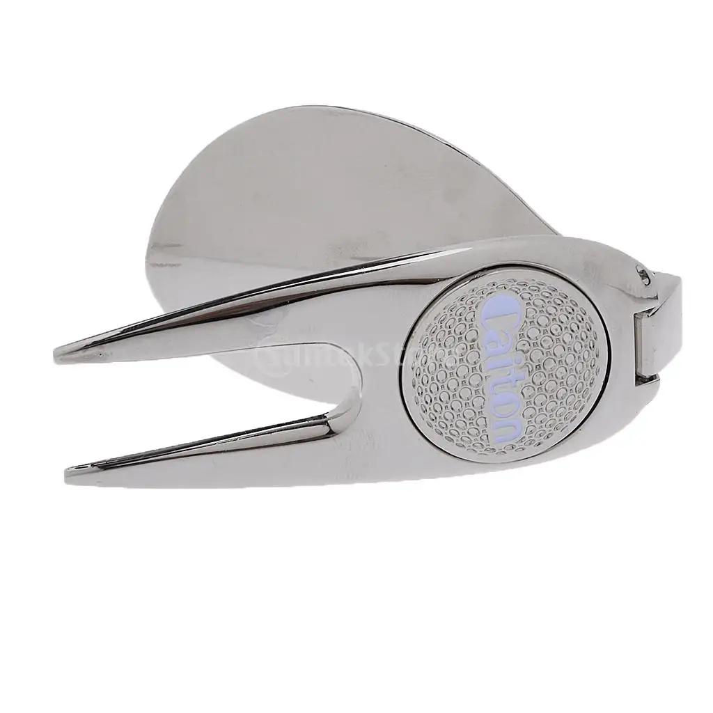 Alloy Golf Putting Green Divot Tool Lawn Repair with Ball Mark Golf