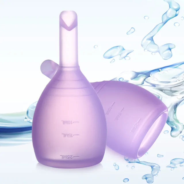 2PCS(S+L) Lady Discharge Valve Menstrual Cup Women Reusable Silicone